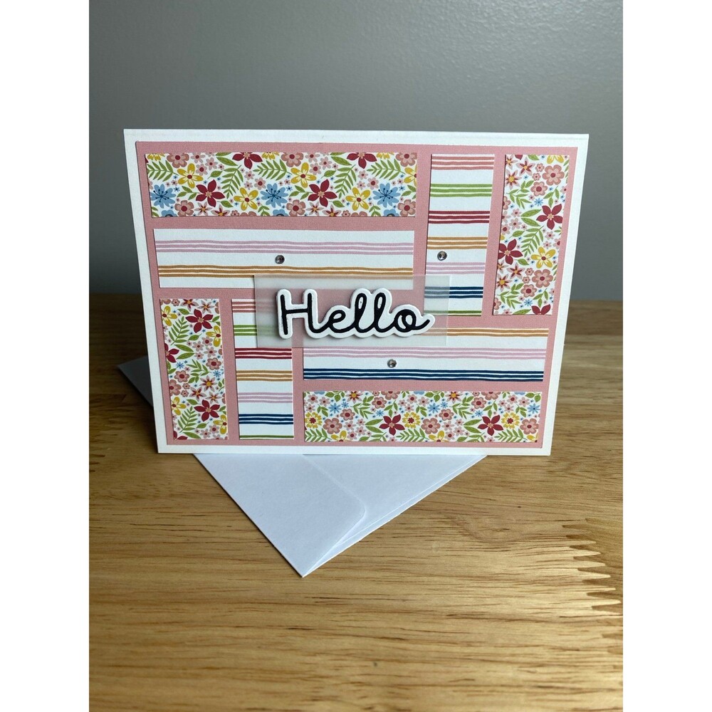 Handmade Summer Hello Blank Greeting Card A2 & Envelope